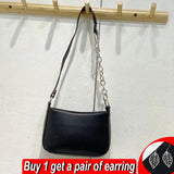 Shoulder Bag Female PU Leather Armpit Handbag Underarm Bag Lady Tote
