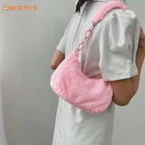 Vintage Plush Women's Bag Autumn Winter Underarm Shoulder Bag