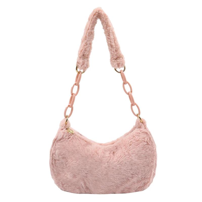 Vintage Plush Women's Bag Autumn Winter Underarm Shoulder Bag