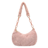 Vintage Plush Women's Bag Autumn Winter Underarm Shoulder Bag