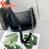 Women Shoulder Bag Underarm Handbag Solid Color Totes Bag