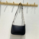 Women Shoulder Bag Underarm Handbag Solid Color Totes Bag