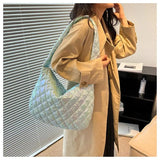 Multicolor Rhombus Pattern Messenger Bag