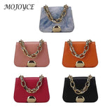 Thick Chain Shoulder Crossbody Bag Square Shape Messenger