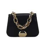 Thick Chain Shoulder Crossbody Bag Square Shape Messenger