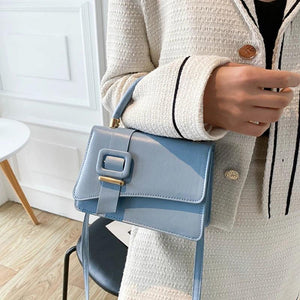 Square Bag Women Messenger Bags Pu Leather Shoulder Vintage Handbags