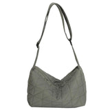 Quilted Crossbody Handbag Cotton Padded Wide Belt for Autumn And Winter