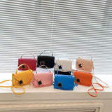 Women's Texture Handbag Contrast Chain Square Bag
