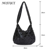 Quilted Large Capacity Messenger Bag for Girls Shopping