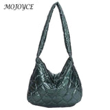 Quilted Large Capacity Messenger Bag for Girls Shopping