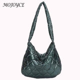 Quilted Large Capacity Messenger Bag for Girls Shopping