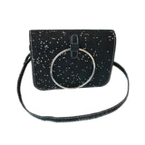 Women's PU Leather Handbag Metal Ring Shoulder Bag