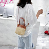 Casual Rattan Straw Bag Small Purse Handbags Summer Beach Crossbody