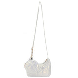 Cotton-Padded Bag Quilted Female Underarm Bag Soft Diamonds Small Round Purse