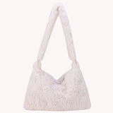 Retro Plush Shoulder Handbag for Women