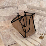 Transparent Hollow Shoulder Bag Mesh Totes Summer Beach Handbag