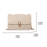Summer Straw Bag Shoulder Bag Chain Bag Crossbody Bag Messenger Bag