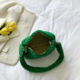 Plush Shoulder Bags for Women Winter Armpit Bag Purses and Handbags
