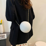 Candy Chain Shoulder Bag PU Leather Small Purse Crossbody Bag
