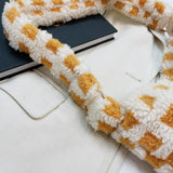 Retro Warm Shoulder Handbag Fluffy Soft Plush Zipper Tote for Women