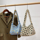 Retro Warm Shoulder Handbag Fluffy Soft Plush Zipper Tote for Women