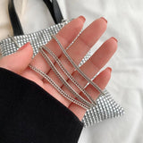 Rhinestone Shoulder Bag Clutch Purse Chain Portable Messenger Bags