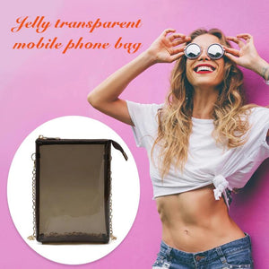Clear PVC Crossbody Bag Chain Shoulder Purse Jelly Handbags