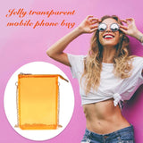 Clear PVC Crossbody Bag Chain Shoulder Purse Jelly Handbags