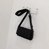 Women Cotton Shoulder Handbags Geometric Design Totes Bag Small Purse