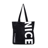 Hand Printed Canvas Shopping Bag Women's Handbag