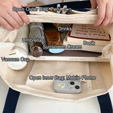 Women Handbag Letter Printing Shoulder Bag Cotton Tote Shopping Canvas Bags