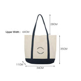 Women Handbag Letter Printing Shoulder Bag Cotton Tote Shopping Canvas Bags