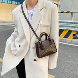 Women Shoulder Bag Square Crossbody Small Top-handle Bags PU Leather