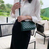 Striped Shoulder Bag Small Flap Crossbody Bags For Women