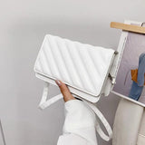 Striped Shoulder Bag Small Flap Crossbody Bags For Women