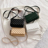 Striped Shoulder Bag Small Flap Crossbody Bags For Women