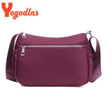 Embroidered Shoulder Women's Bag Nylon Floral Crossbody Bag
