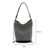 Women's Rhinestone Diamonds Basket Bag Large Capacity Totes