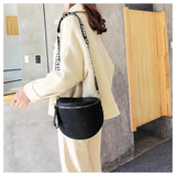 Small Messenger Bag Women's Crossbody Tote Semicircle Saddle Handbag