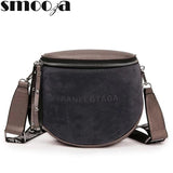 Small Messenger Bag Women's Crossbody Tote Semicircle Saddle Handbag