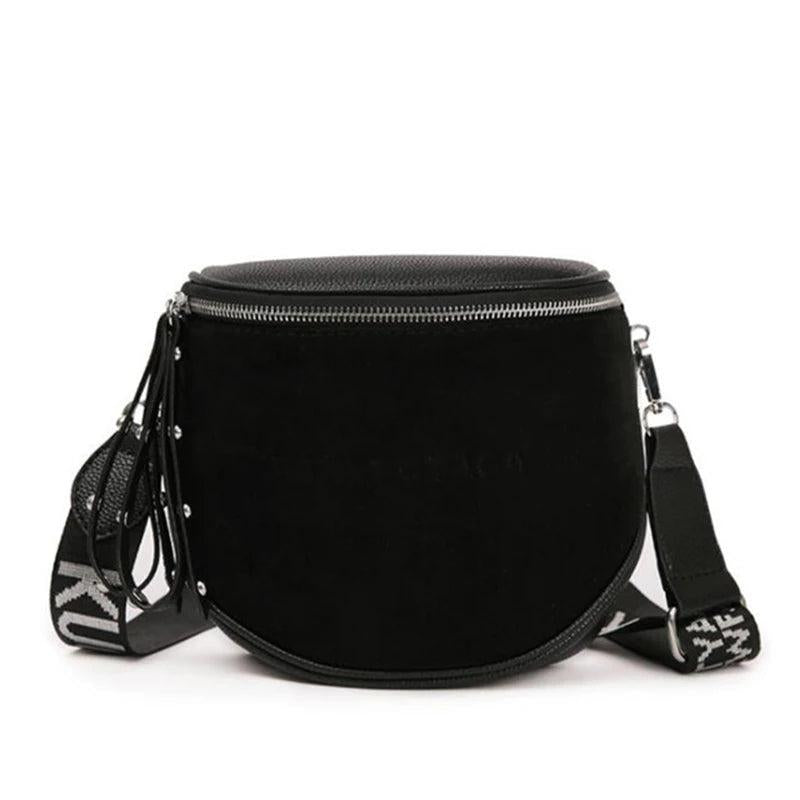 Small Messenger Bag Women's Crossbody Tote Semicircle Saddle Handbag