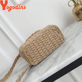 Woven Rattan Bag Round Handle Shoulder Bag