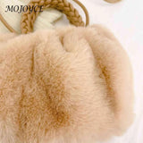 Plush Crossbody Handbag Soft Solid Winter Purse