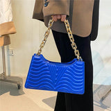 Rhombus Women's Shoulder Bag PU Leather Solid Zipper Handbag