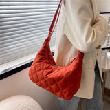 Winter Soft Cotton Handbag Female Large Capacity Shoulder Bag