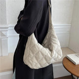 Winter Soft Cotton Handbag Female Large Capacity Shoulder Bag
