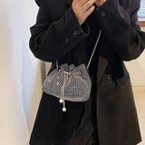 Rhinestones Crossbody Bag Clutch Purse Small Handbag