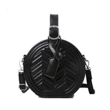 Women Handbag Round Crossbody Shoulder Bags Classic Leather Clutch