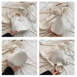 Bow Handbags for Women Mini PU Leather Crossbody Bag