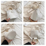 Bow Handbags for Women Mini PU Leather Crossbody Bag